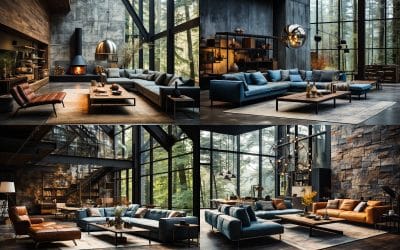 Living area in a Rustic Building