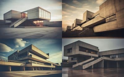 10 Brutalist Style Buildings with Midjourney