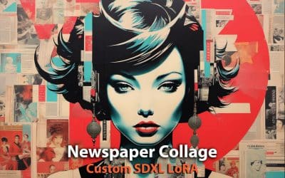 Custom SDXL LoRA – Newspaper Collage
